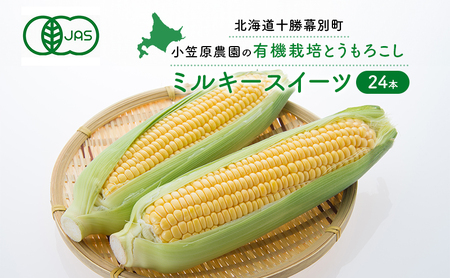 小笠原農園の有機とうもろこし「ミルキースイーツ」24本【北海道十勝幕別】《2026年8月出荷開始先行予約》【 スイートコーン コーン とうもろこし とうきび 黄色 野菜 夏 北海道 幕別町 】 