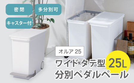 オルア25スリム　タテ型　分別ペダル　ペール　LBD-13／ライクイット　like-it　 オシャレ　ゴミ箱　日本製【like004A】