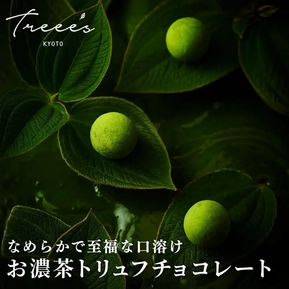 【TREEE’S】お濃茶トリュフチョコレート 3個入×3箱セット(京都/ギフト/洋菓子/抹茶/スイーツ)