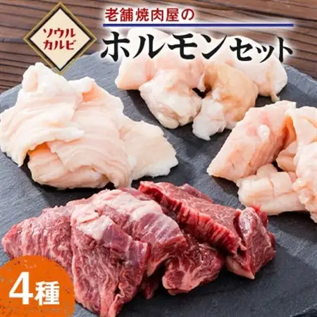 老舗焼肉屋のホルモンセット600g(150g×4種類)3～4人前【配送不可地域：離島】【1245242】