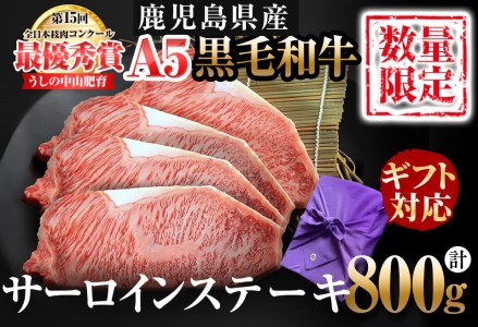 【ギフト対応】＜A5等級＞黒毛和牛 巨匠の至福のサーロインステーキ 計800g(200g×4枚) wa24-005