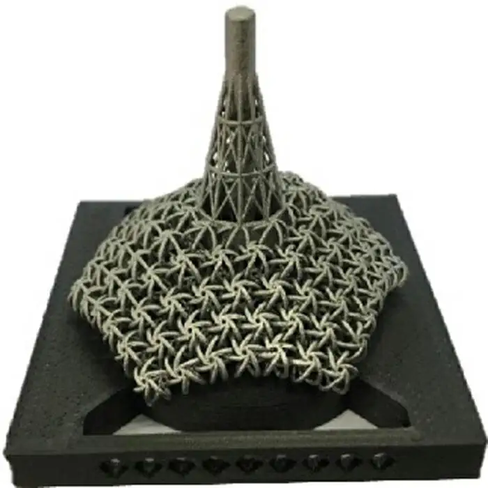 金属なのにしなやかに回る！ 金属3Dプリンター製メタルコマ（ブルー）