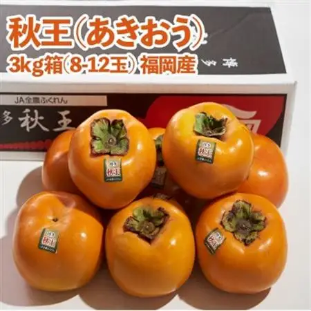 【先行受付】福岡オリジナルブランド　甘柿 秋王(あきおう)　約3kg箱(大牟田市)_果物・フルーツ 柿（カキ）  かき_【配送不可地域：離島】【1217265】