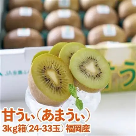 【先行受付】福岡オリジナルブランド　キウイ「甘うぃ」約3kg箱(24-33玉)(大牟田市)_果物・フルーツ キウイ  きうい_【配送不可地域：離島】【1217267】