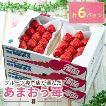 【2027年発送先行受付】酸味と甘みの絶妙なバランス・春あまおう6パック(大牟田市)_果物・フルーツ いちご  イチゴ 苺_【配送不可地域：離島・北海道・沖縄県】【1226670】