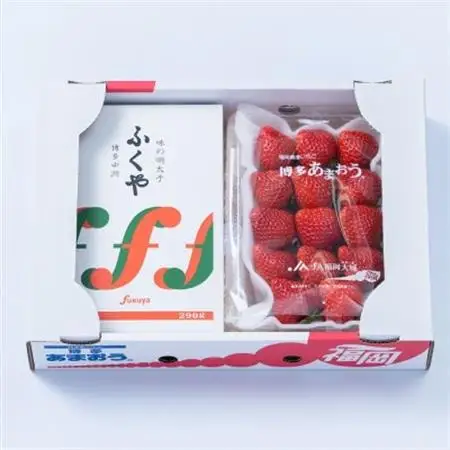 【12月上旬より順次発送】福岡産あまおう＆ふくや味の明太子(大)(大牟田市)_果物・フルーツ いちご  イチゴ 苺  魚介・海産物 明太子  めんたいこ_【配送不可地域：離島・北海道・沖縄県】【1226686】