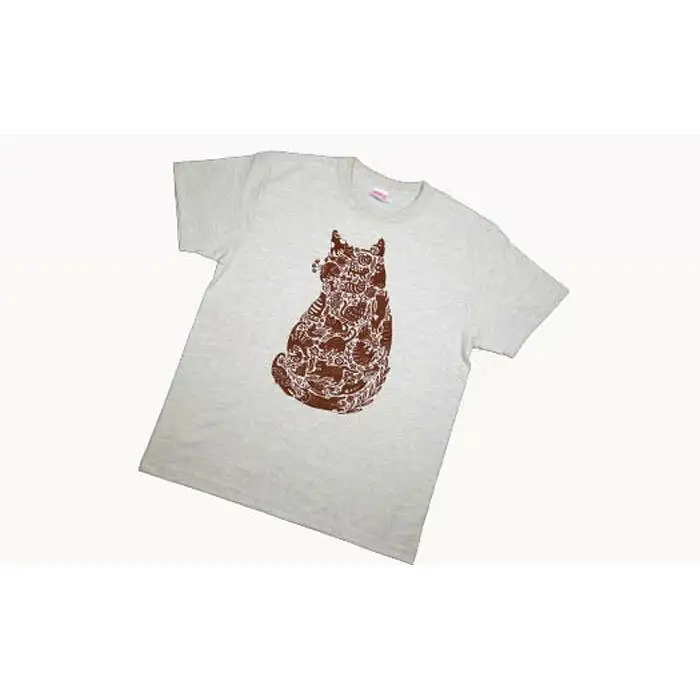 作家　ゴーあやの　猫シルエットＴシャツ