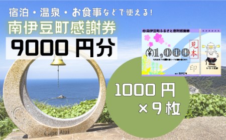 南伊豆町ふるさと寄附感謝券9枚　【 宿泊 】