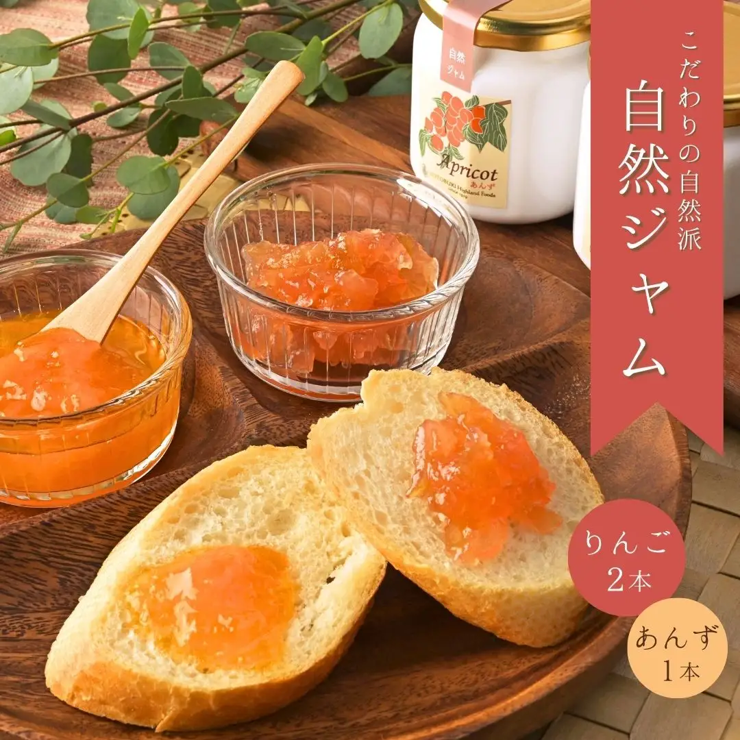 こだわりの自然派 自然ジャム 3本セット(りんご2本・あんず1本) NJ-22RA|りんごジャム あんず