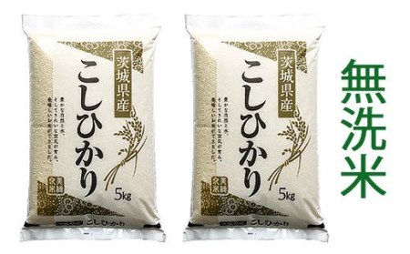 【定期便／3ヶ月 令和7年産】 稲敷市産 コシヒカリ無洗米合計30kg (5kg×2袋×3ヶ月) [1911]