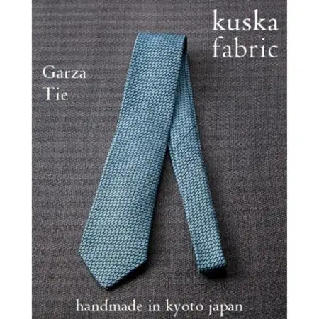【手織りネクタイ】サックスブルー ガルザタイ kuskafabric 丹後の絹織物【高島屋選定品】_装飾品・工芸品  織物   装飾品・工芸品  服飾小物 _【1254263】