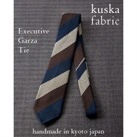 【手織りネクタイ】エグゼクティブガルザタイNo.4 kuskafabric 京都・丹後のシルク織物_装飾品・工芸品  織物   装飾品・工芸品  服飾小物 _【1254563】
