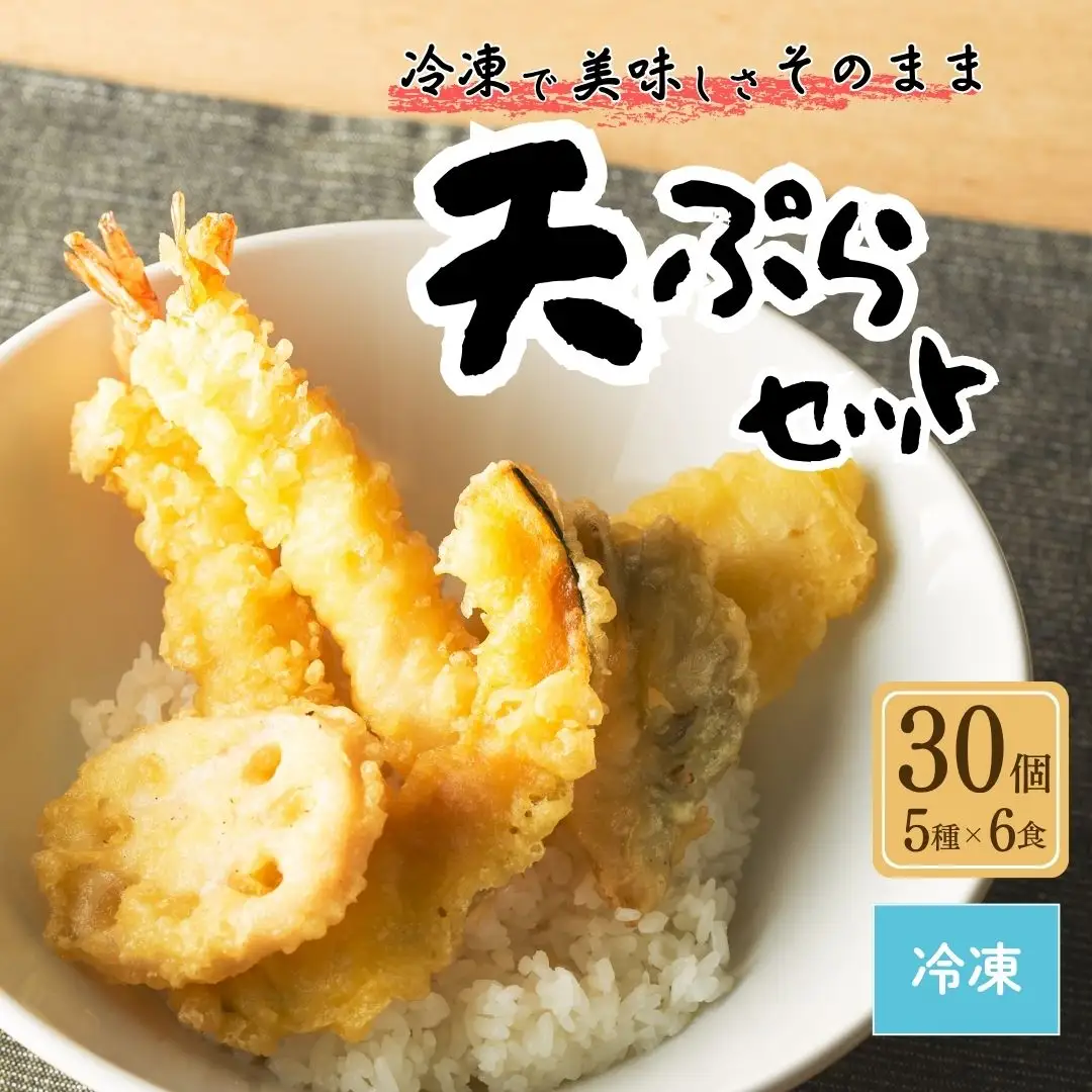 天ぷらセット 冷凍 30個セット(5種×6食分) ｜ 天ぷら