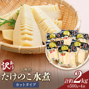 訳あり たけのこ 水煮 カットタイプ 九州産 4袋  (1袋500g) 北薩農産加工場《30日以内に出荷予定(土日祝除く)》鹿児島県 さつま町 送料無料 惣菜 タケノコ 筍 竹の子 パック 水煮 お取り寄せグルメ