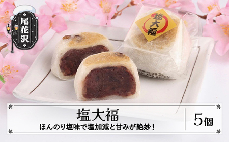 甘さ控えめ塩大福 5個入り 塩大福 大福 お菓子 菓子 スイーツ 冷凍 明友 kb-swsdx5