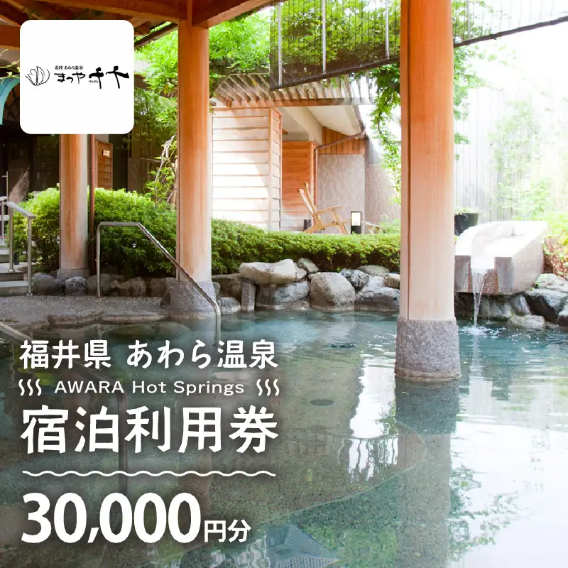 あわら温泉 宿泊利用券 30,000円分 ／ 宿泊券 旅館宿泊券 [aw013-j006]