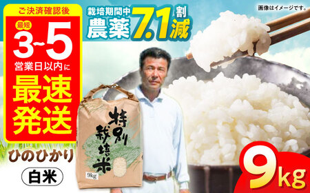 【R7年産】九州のこだわり「ひのひかり」白米 9kg / 米 こめ コメ お米 おこめ 白米 精米 白ご飯 ヒノヒカリ 長崎県産 / 諫早市 / 上島農産 [AHAS003]