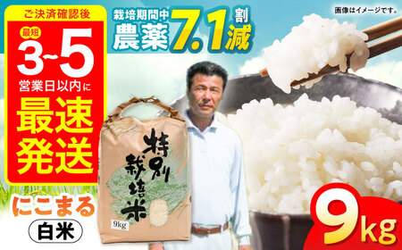 【R7年産】九州のこだわり「にこまる」白米 9kg / 米 こめ コメ お米 おこめ 白米 精米 白ご飯 にこまる 長崎県産 / 諫早市 / 上島農産 [AHAS001]