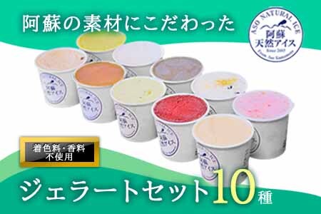 ★素材にこだわる★阿蘇天然アイス10種のジェラートセット（Ver2）