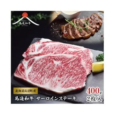 北海道長沼町産 馬追和牛 サーロインステーキ 400g(2枚入)_肉 ステーキ 牛肉 ビーフステーキ  肉 和牛 牛肉   肉  牛肉 _【配送不可地域：離島】【1251558】