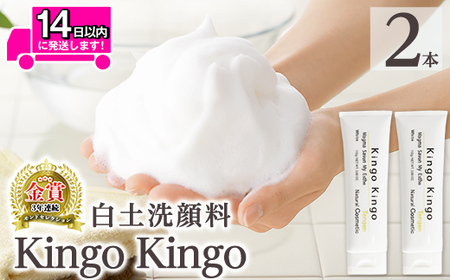 a742-B 白土洗顔料 kingokingo(合計220g・110g×2本・泡立てネット)【てんげん】 姶良市 泡 濃密泡 もっちり泡 洗顔料 洗顔 洗顔フォーム きんごきんご