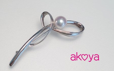 【050-59】akoya　FUTAHA　ブローチ