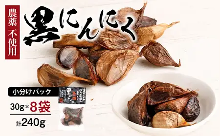 ＜農薬不使用＞八女八片黒にんにく（30ｇ×8袋）メロンの３.５倍の甘さで臭わない！ 農薬不使用 臭わない 疲労回復 健康 グルメ 免疫力アップ 九州 黒にんにく 八女 福岡 012-001