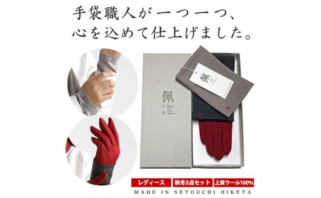 佩（ハク）手袋ギフトセット ファッション ファッション小物 マフラー 