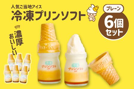 864　冷凍プリンソフト6個セット　スイーツ お菓子 伊勢志摩 瓶入り デザート 洋菓子 おやつ カラメル アイスクリーム ギフト 贈り物