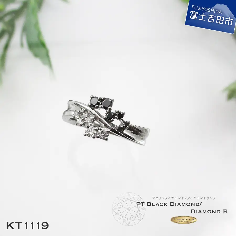 指輪 ブラック ダイヤモンドリング プラチナ KT1119 アクセサリー