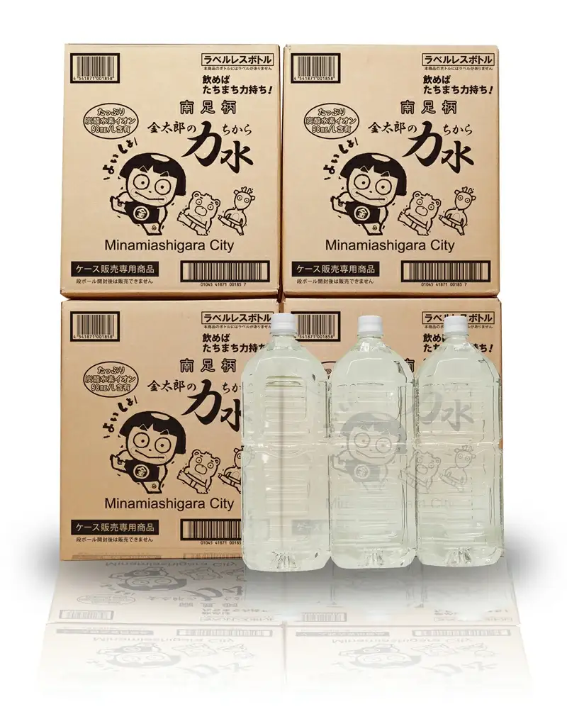 おためしBセット 南足柄 金太郎の力水 ラベルレス 2L×24本 （6本入×4箱）【 飲料水 天然水 ミネラル ウォーター 美味しい 水 お水 まとめ買い 災害 備蓄品 保存 神奈川県 南足柄市 】