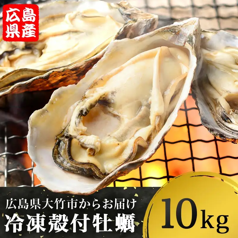 広島県大竹市産 冷凍殻付牡蠣 10kg [2222]