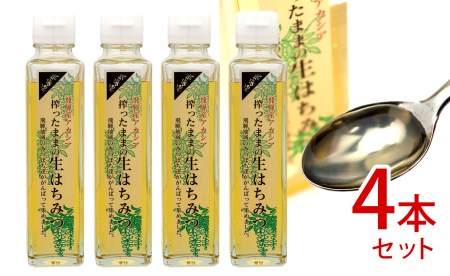 飛騨産 搾ったままの生はちみつ アカシアはちみつ 4本(200g×4)国産 蜂蜜［Q935pi］