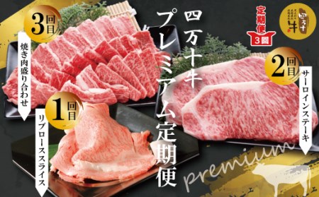 26-982．【３回定期便】幻の四万十牛　四万十産黒毛和牛を堪能　プレミアム定期便