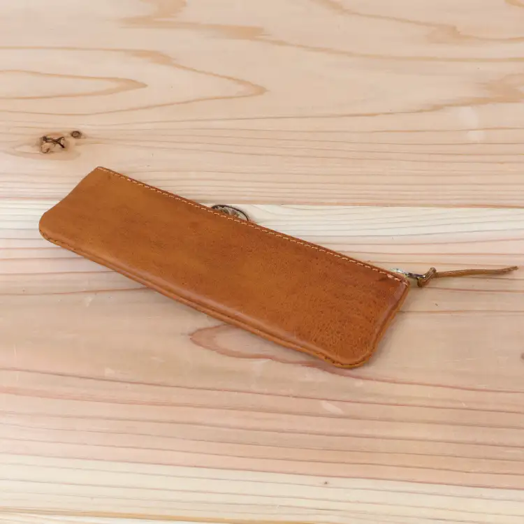 ペンケース ヌメベージュ [アトリエSASSA 富山県 朝日町 34310055]