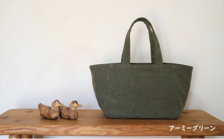 トートバッグ　S　アーミーグリーン [アトリエSASSA 富山県 朝日町 34310105]