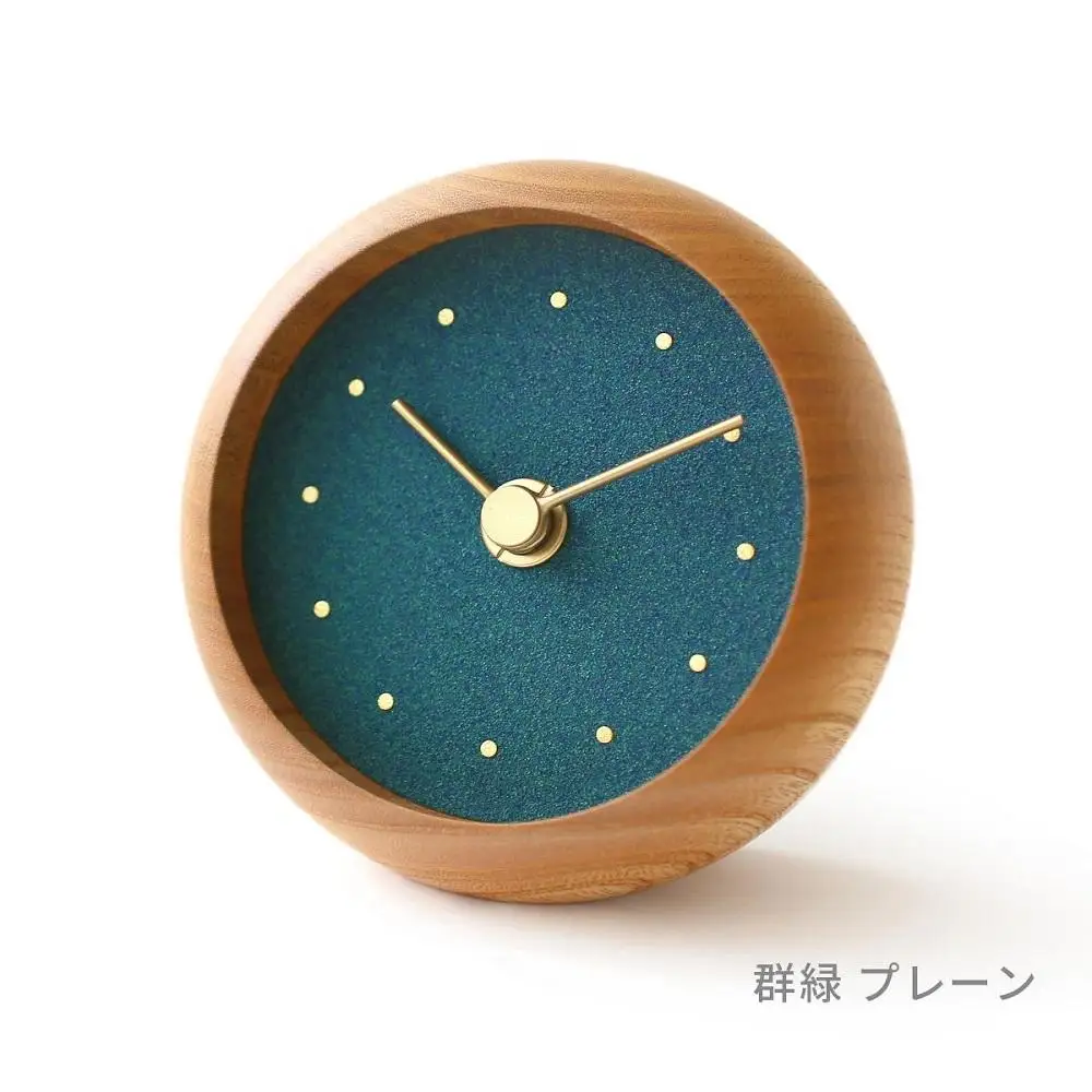 はなもっこ 置時計 群緑　プレーン