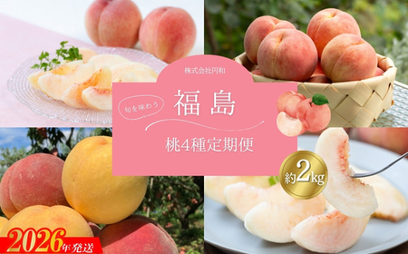 No.1624福島のもも4種定期便【2026年発送】