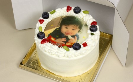写真ケーキ4号サイズ 引換券 チケット 