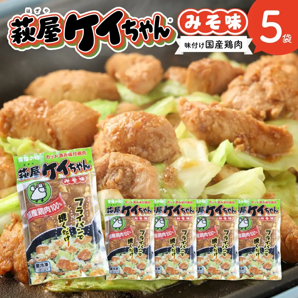 萩屋ケイちゃん みそ一択セット (みそ味 230g×5袋) 【10-4】