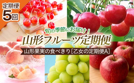 【定期便5回】山形果実の食べきり[乙女の定期便A] 【令和8年産先行予約】FS25-656 くだもの 果物 フルーツ 山形 山形県 山形市 2026年産