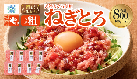 【 三崎港 直送 ！】お手軽 ・ かんたん ！こだわりの 天然マグロ ねぎとろ 800g M063-001 冷凍 マグロ