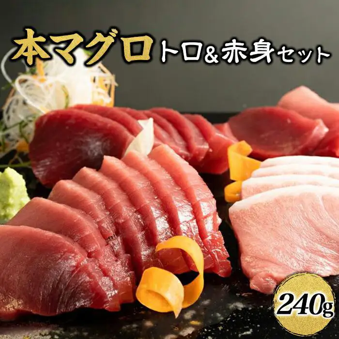 本マグロ（養殖）トロ＆赤身セット　240g［KS11］