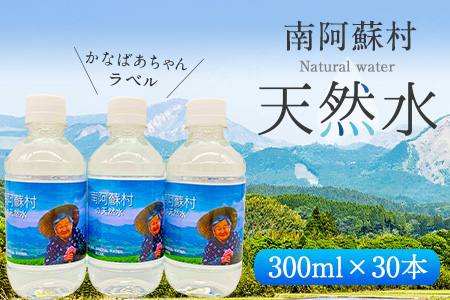 南阿蘇村 天然水 300mlボトル×30本（かなばあちゃんラベル）ハイコムウォーター 《30日以内に出荷予定(土日祝除く)》 熊本県南阿蘇村 天然水