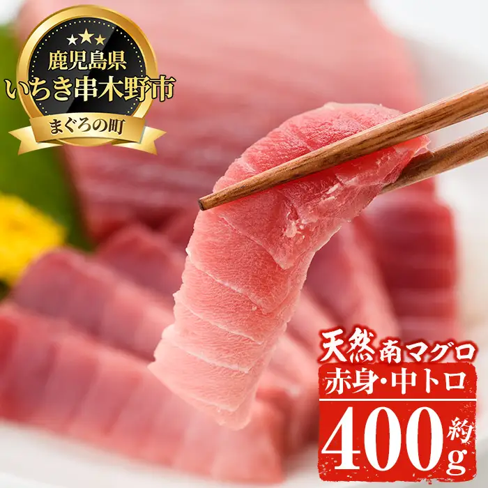 天然 南マグロ 味わいセット 南マグロ 中トロ約200g 赤身約200g 冷凍 食べ比べ【00-019-01】