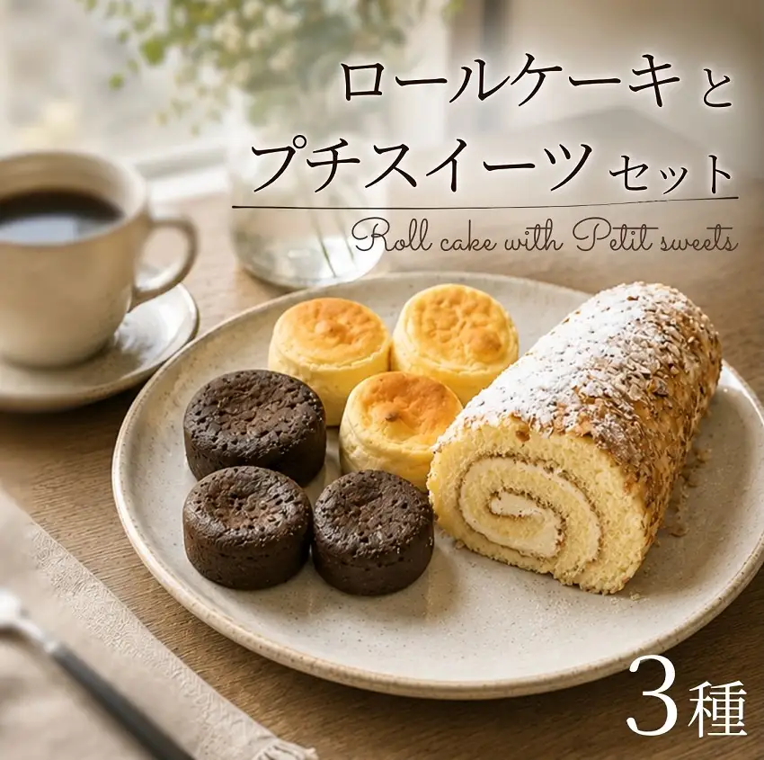 ロールケーキとプチスイーツセット 3種類 11個  北海道 スイーツ ケーキ お菓子