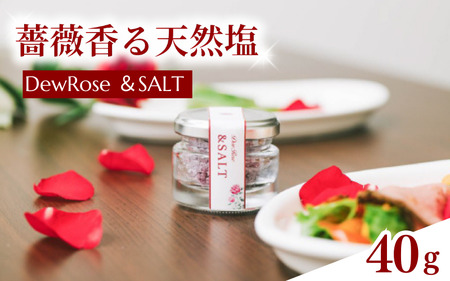 DewRose ＆SALT 40g/ 薔薇 香り 塩 調味料 健康 天然素材 天然成分【agr102】