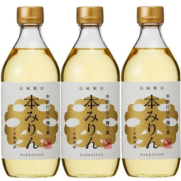 八海山謹製 本みりん 三年熟成品 麹の蜜 500ml×3本【味りん 味醂 ミリン 本みりん 八海山 熟成 米麹 もち米 本格米焼酎 500ml セット 甘み コク まろやか】