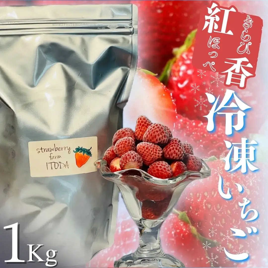 先行予約_2026年発送】地元JA品評会金賞受賞 冷凍いちご1kg 紅ほっぺ