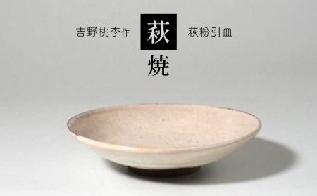 萩焼 吉野桃李作 萩粉引皿